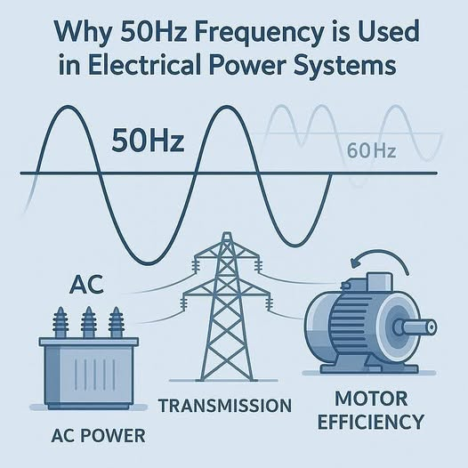 Why 50 Hz frequency is used in electrical power systems? Why 50 Hz frequency is used in electrical power systems?